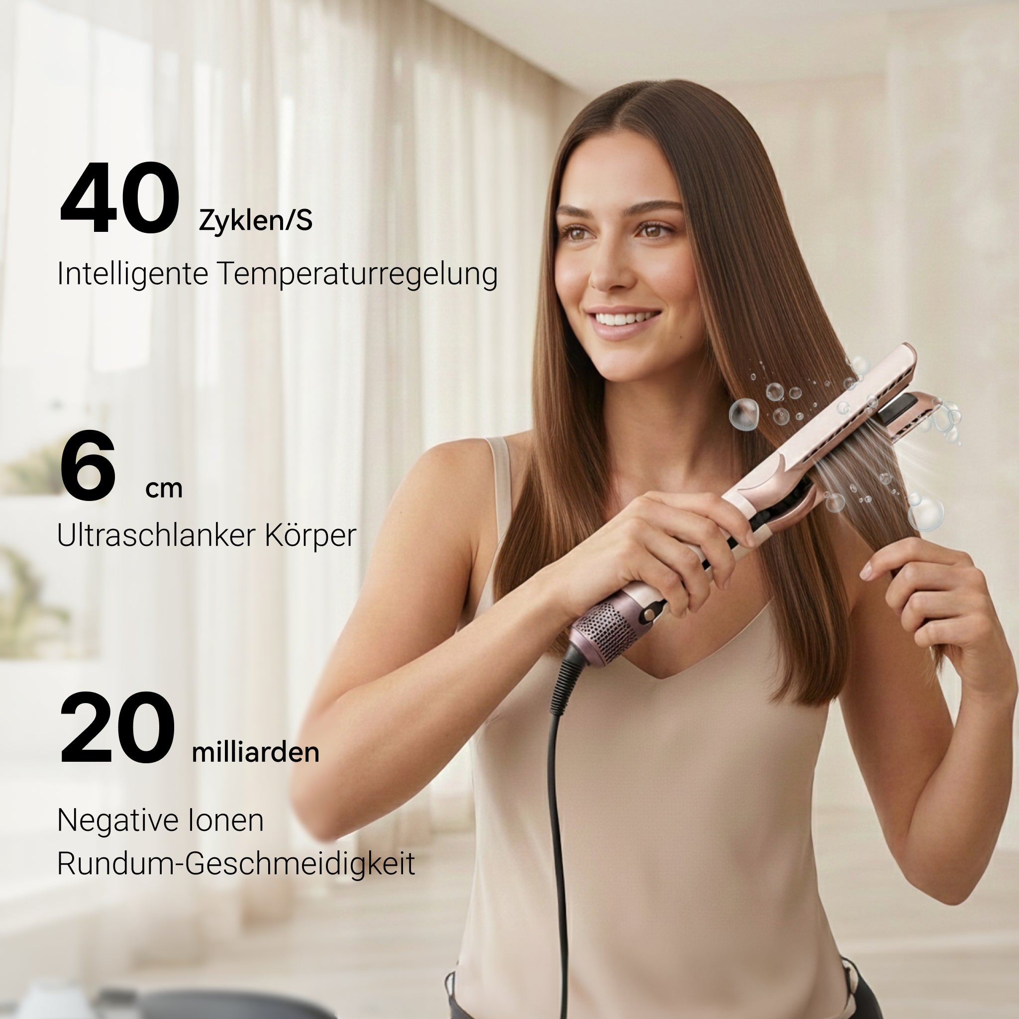 2-in-1 Hochgeschwindigkeits-Glätteisen