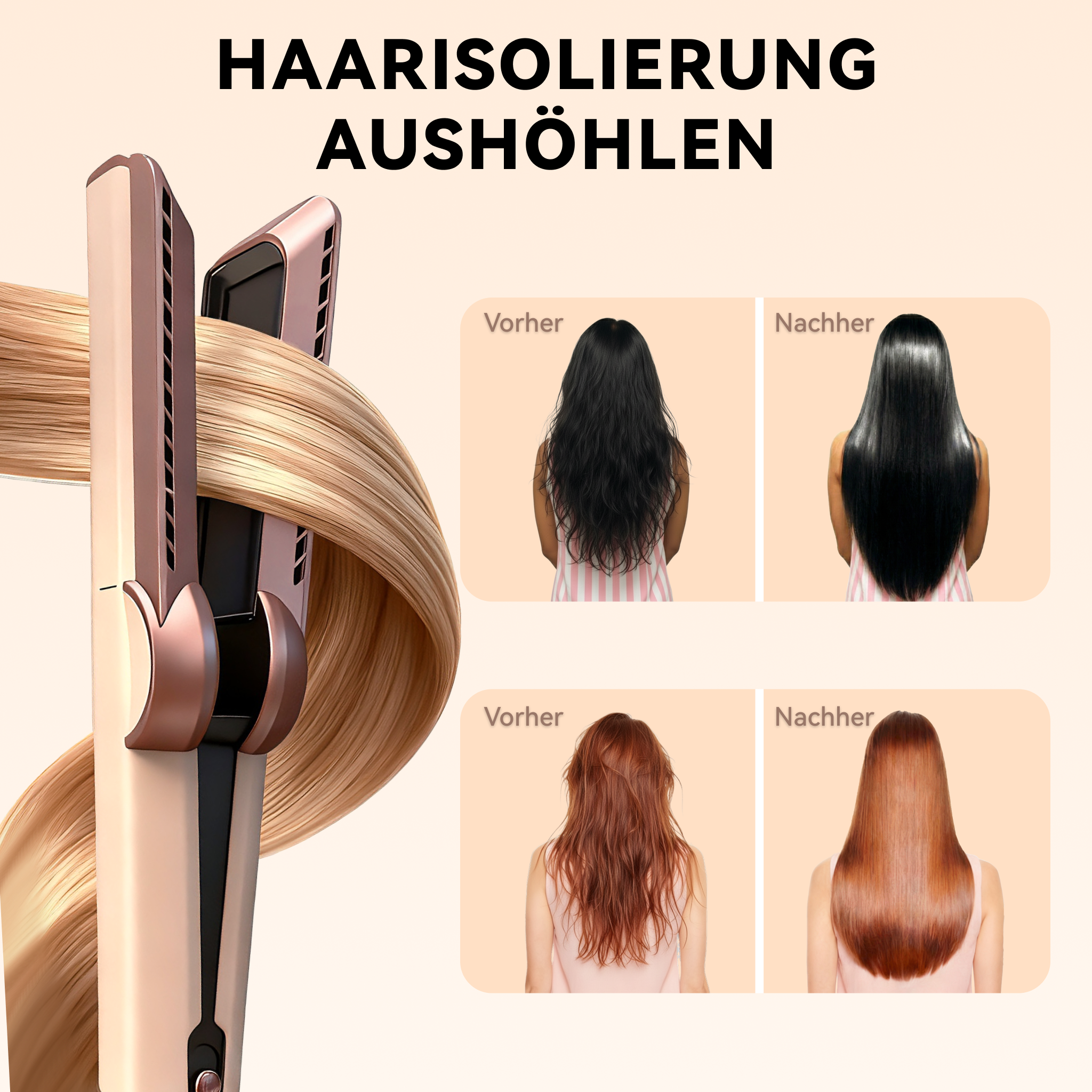 2-in-1 Hochgeschwindigkeits-Glätteisen