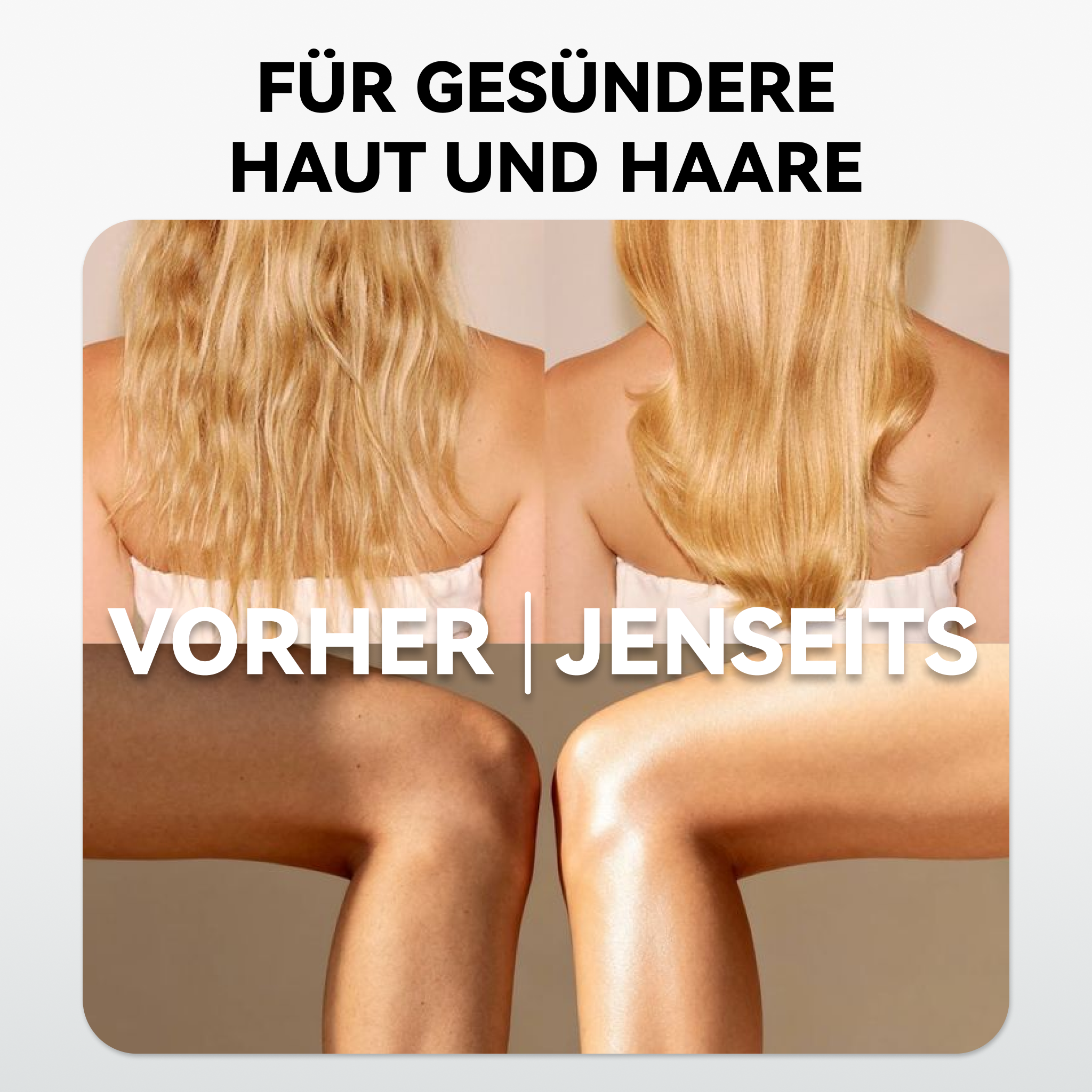 Vorher-Nachher-Vergleich: Gesündere Haut und glänzende Haare durch gefiltertes Wasser mit dem Hyeton Duschkopf