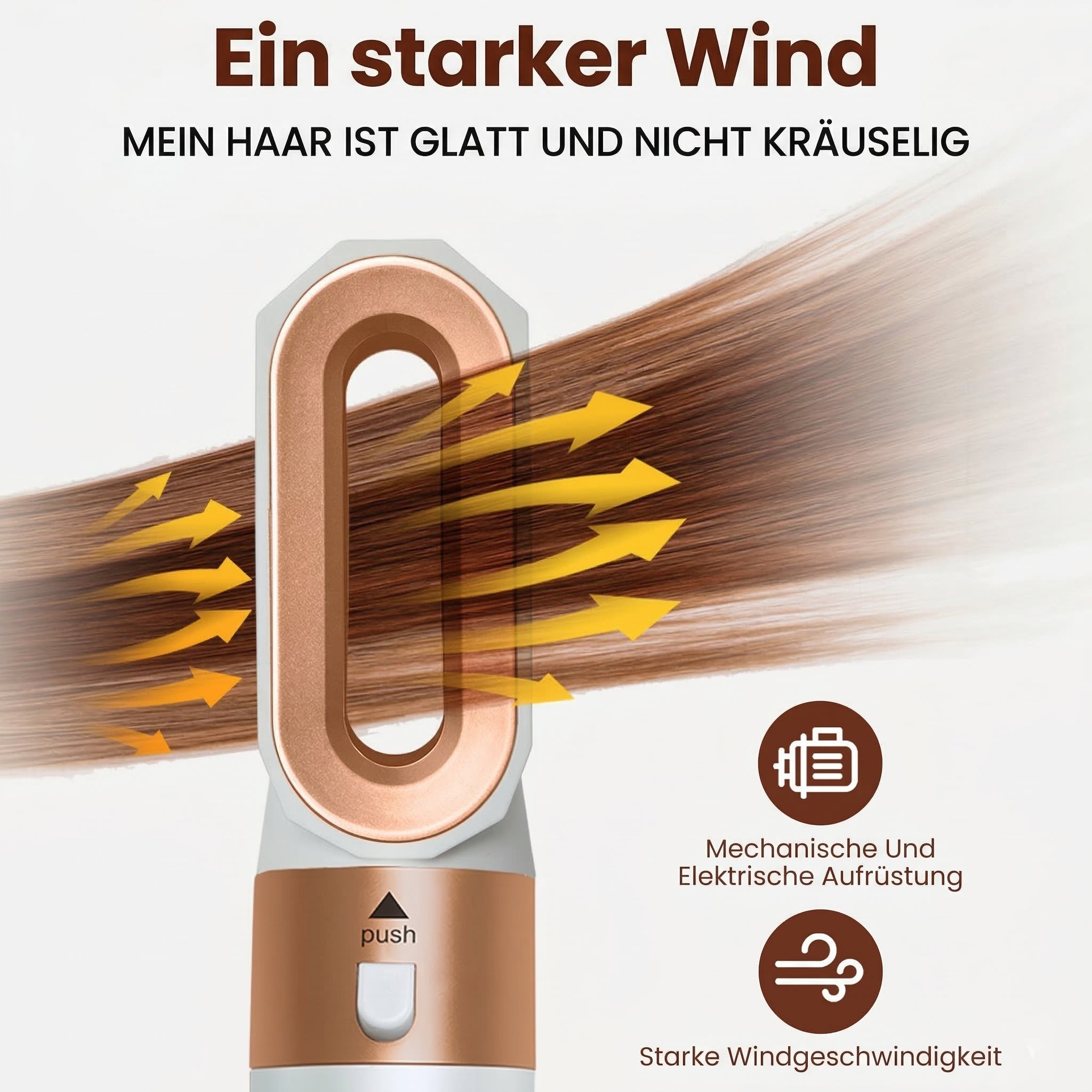 Hyeton Föhnaufsatz mit starkem Luftstrom für extrem schnelles Trocknen und glattes Haar ohne Frizz